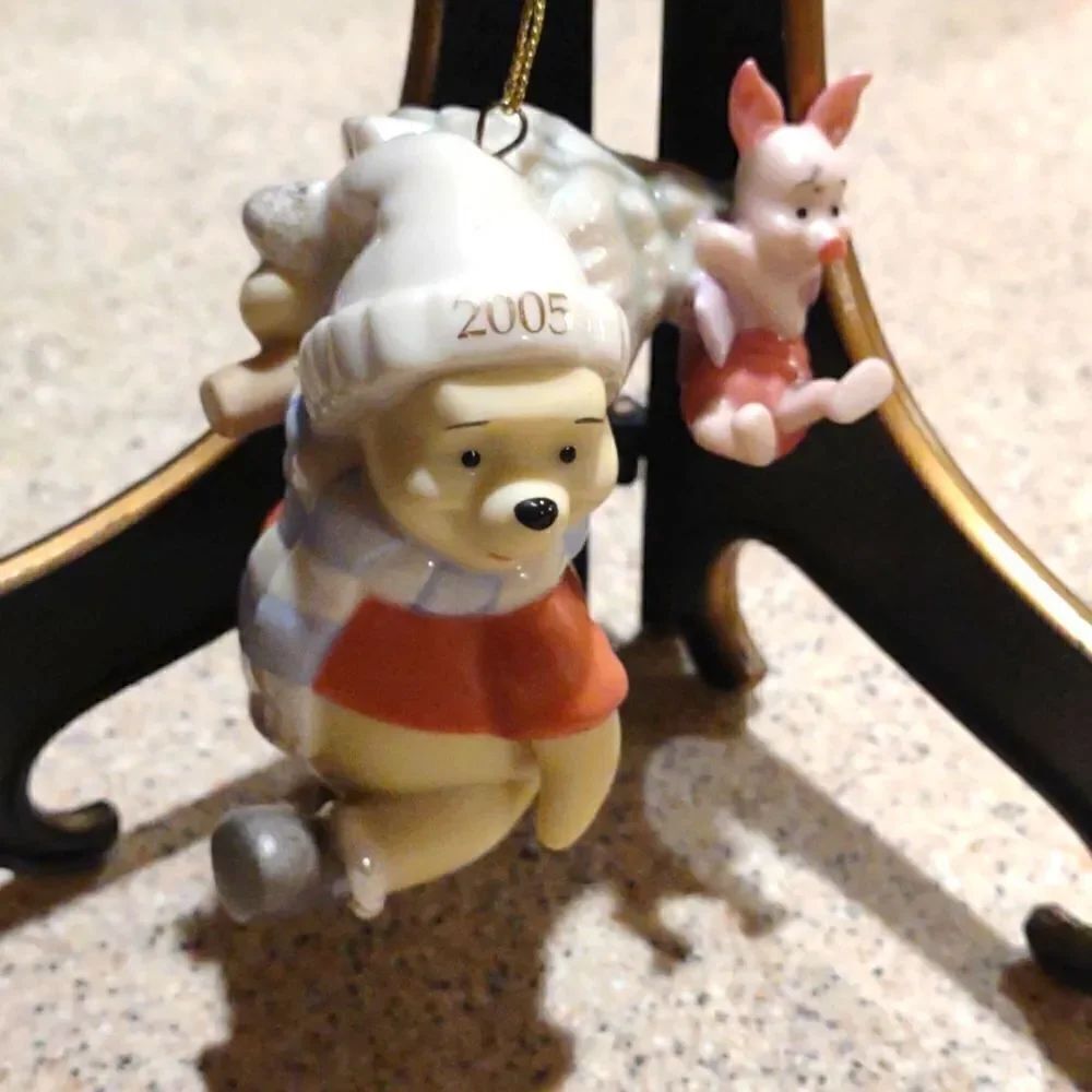 👍 Vintage  2005 Pooh Piglet Lenox Ornament Ch2